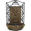 Sunnydaze French Lily Solar Outdoor Wall Fountain, Includes Solar Pump and Panel