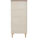 Sunnydaze 5-Shelf Modern Bookshelf with Storage Cabinet - Latte
