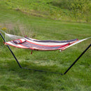 Sunnydaze Rope Hammock with 12' Steel Stand, Pad, and Pillow