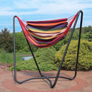 Sunnydaze Hanging Rope Hammock Chair with Space-Saving Stand