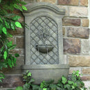 Sunnydaze Rosette Solar Wall Fountain with Battery Backup
