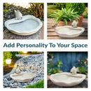 Sunnydaze Glazed Ceramic Fish Outdoor Water Fountain - 7"