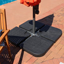 Sunnydaze Cantilever Offset Patio Umbrella Base Plate Weights - Set of 4