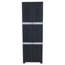 Sunnydaze 4-Shelf Plastic Lockable Storage Cabinet - 72"