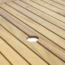 Sunnydaze 57" Hatteras Acacia Wood Outdoor Dining Table with Umbrella Hole