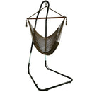 Sunnydaze Caribbean Extra Large Hammock Chair & Adjustable Stand - Soft-Spun Polyester - 40-Inch Wide Seat