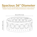 Sunnydaze 36" Heavy-Duty Metal Campfire Ring