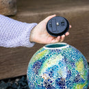 Sunnydaze Glass Mosaic Solar Garden Gazing Globe - 10"