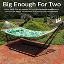 Sunnydaze 2-Person Quilted Fabric Double Hammock with Pillow