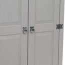 Sunnydaze 2-Door, 2-Shelf Solid Pine Storage Cupboard - Gray - 43" H
