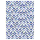 Sunnydaze Chevron Dreams Indoor/Outdoor Patio Area Rug in Blue/Gray