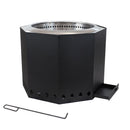 Sunnydaze Octagon Wood-Burning Stainless Steel Smokeless Fire Pit - 21.5"