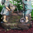 Sunnydaze Children at the Well Electric Water Fountain with LED Light - 39"