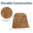 Sunnydaze Polyresin Landscape Rock Cover with Stakes