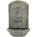 Sunnydaze Seaside Outdoor Solar Wall Fountain - 27" H