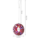 Sunnydaze Mosaic Fly-Through Hanging Bird Feeder
