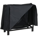Sunnydaze Steel Firewood Log Rack - Black - 30-Inch
