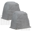 Sunnydaze Polyresin Landscape Rock Cover with Stakes