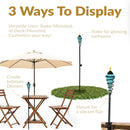 Sunnydaze Adjustable Height Metal Swirl Glass Outdoor Lawn Patio Torch