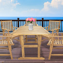 Sunnydaze 57" Hatteras Acacia Wood Outdoor Dining Table with Umbrella Hole
