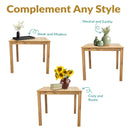 Sunnydaze Rodanthe 33.75" Acacia Wood Outdoor Dining Table - Square Patio Table