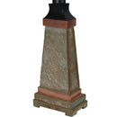 Sunnydaze Copper Trimmed Slate Outdoor Table Lamp - 30" H