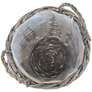 Aerial view of wicker planter