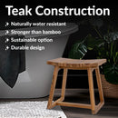 Sunnydaze 19" Teak Shower Bench Seat for Indoor or Outdoor Use