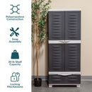 Sunnydaze 3-Shelf Plastic Lockable Storage Cabinet - 57.5"