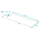 Image showing the overall product dimensions including height, depth and width.