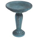 Sunnydaze Grecian Garden Reinforced Concrete Bird Bath - 20.25" H