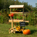 Sunnydaze Country Market Flower Cart Display Stand - 49.25" H