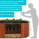 Sunnydaze Stackable Galvalume Steel Raised Garden Bed - Oval