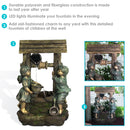 Sunnydaze Children at the Well Electric Water Fountain with LED Light - 39"