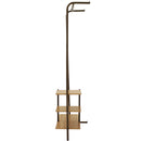 Sunnydaze Wall-Mounted Garment Hanging Rack with Shelves - Black - 67"