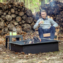 Sunnydaze Steel Square Fire Pit Ring Insert