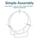 Sunnydaze Firewood Log Hoop Rack with Cover