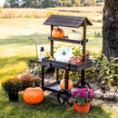Sunnydaze Country Market Flower Cart Display Stand - 49.25" H