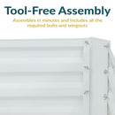 Sunnydaze Galvanized Steel Raised Garden Bed