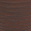 Sunnydaze Polyresin Ribbed Outdoor Plant Pot - Rust