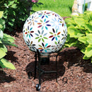 multi-colored gazing globe with white background