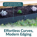 Sunnydaze Metal Landscape Edging - Set of 5 - 42" Sections
