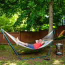 Sunnydaze 2-Person Quilted Fabric Double Hammock with Pillow