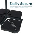 Sunnydaze Cantilever Offset Patio Umbrella Base Plate Weights - Set of 4