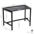 Sunnydaze Curved Outdoor Bench - Mesh Metal Patio Bench