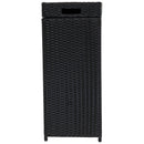 Sunnydaze Wicker Outdoor Trash Cans with Lids - Set of 2 - 26 Gal. and 15 Gal.