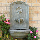 Sunnydaze Seaside Outdoor Solar Wall Fountain - 27" H