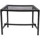 Sunnydaze Curved Outdoor Bench - Mesh Metal Patio Bench