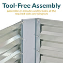 Sunnydaze Galvanized Steel Raised Garden Bed
