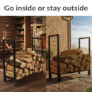 Sunnydaze Indoor/Outdoor Steel Firewood Log Holder - 30"